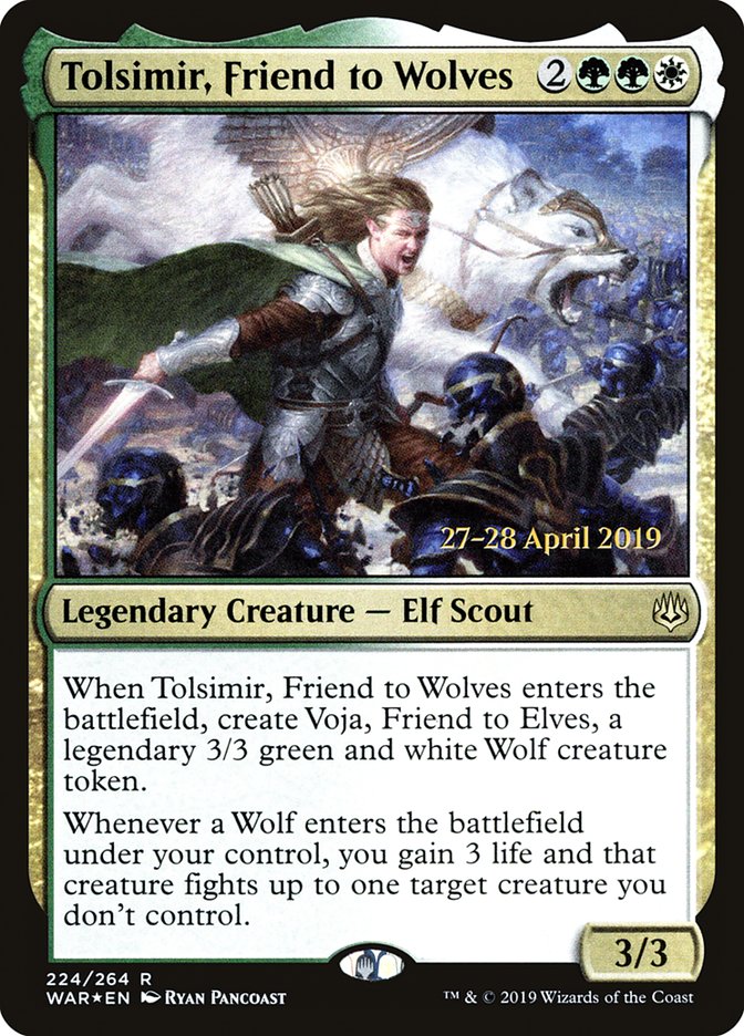 Tolsimir, Friend to Wolves  [War of the Spark Prerelease Promos] | Gear Gaming Bentonville