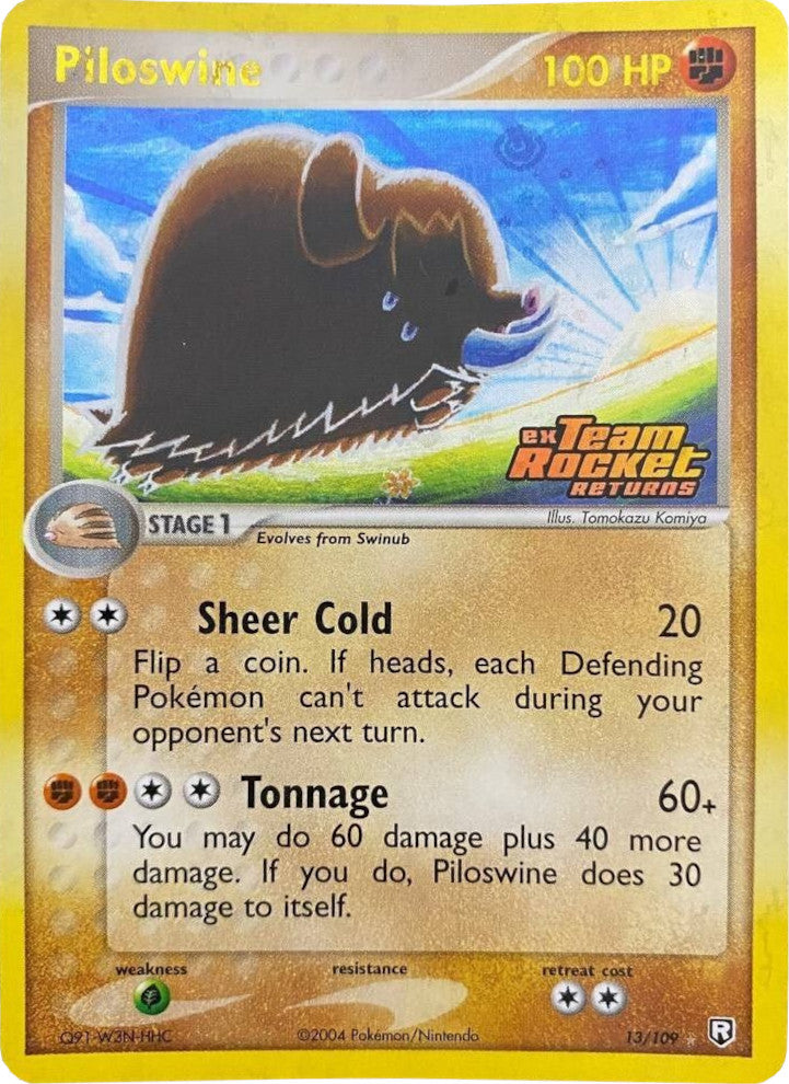 Piloswine (13/109) (Stamped) [EX: Team Rocket Returns] | Gear Gaming Bentonville