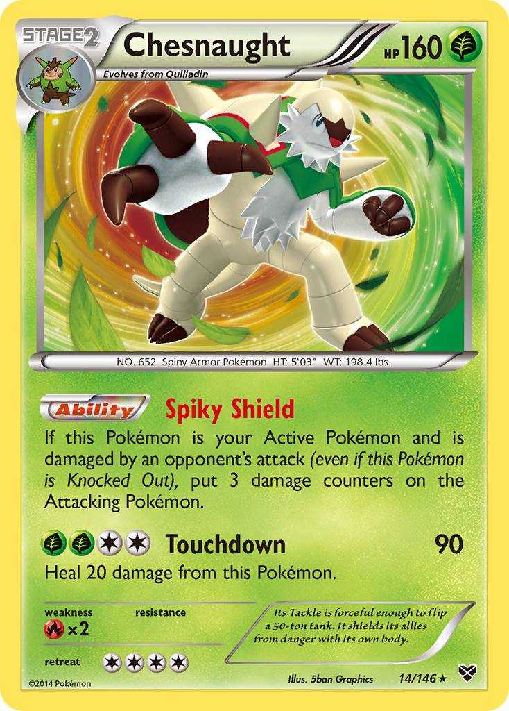 Chesnaught (14/146) [XY: Base Set] | Gear Gaming Bentonville