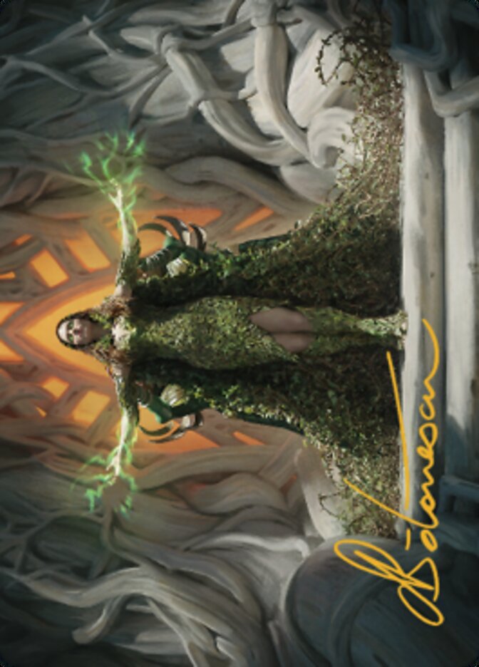 Titania, Voice of Gaea Art Card (Gold-Stamped Signature) [The Brothers' War Art Series] | Gear Gaming Bentonville