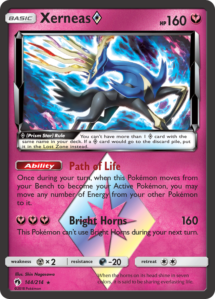 Xerneas (144/214) (Prism Star) [Sun & Moon: Lost Thunder] | Gear Gaming Bentonville