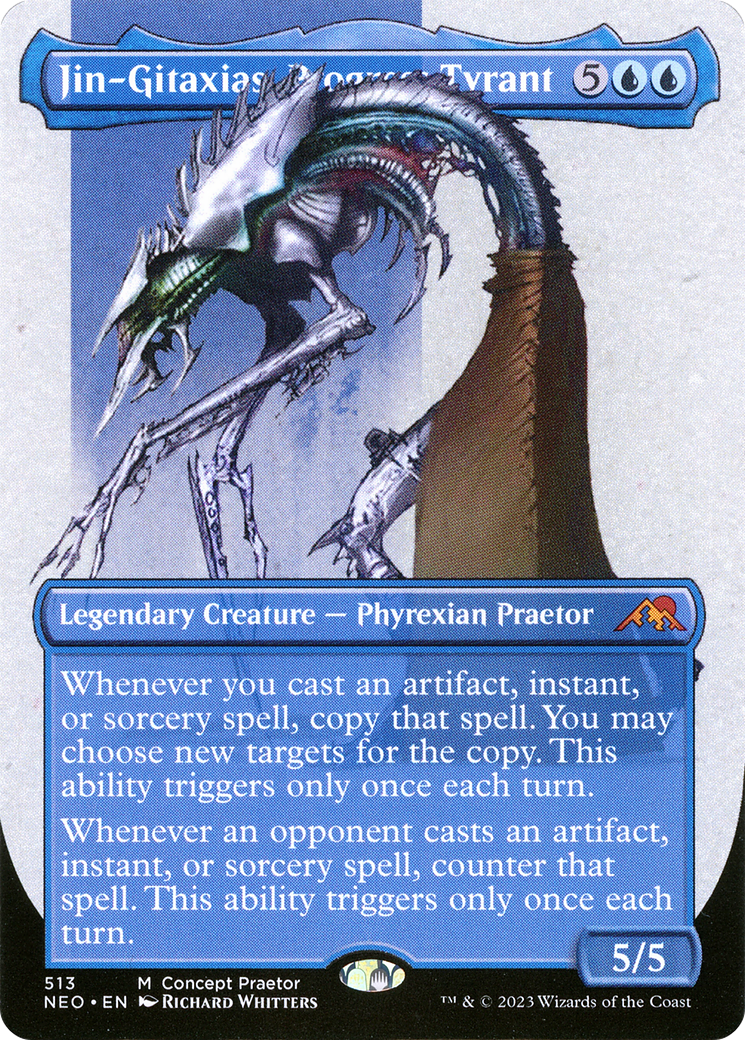 Jin-Gitaxias, Progress Tyrant (Borderless Concept Praetors) [Phyrexia: All Will Be One] | Gear Gaming Bentonville