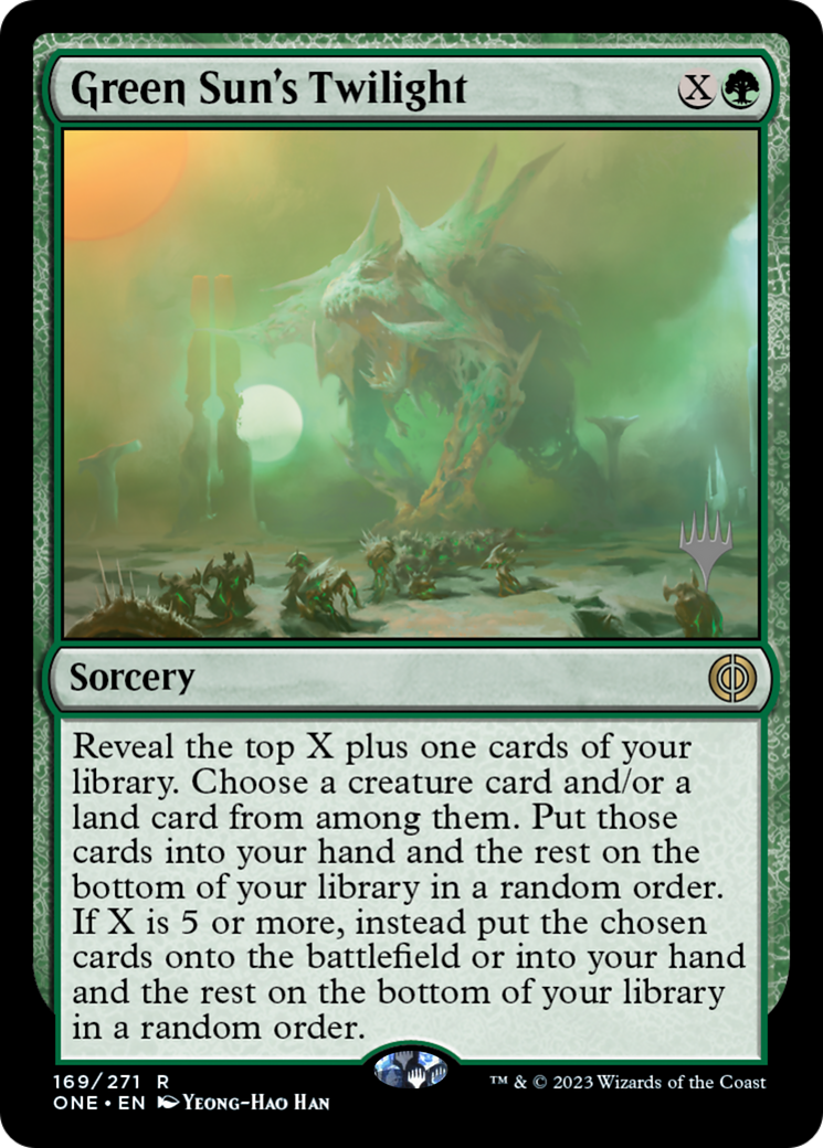 Green Sun's Twilight (Promo Pack) [Phyrexia: All Will Be One Promos] | Gear Gaming Bentonville