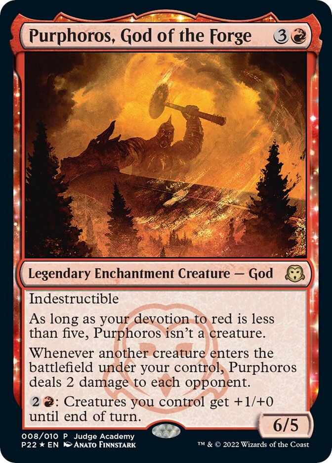 Purphoros, God of the Forge [Judge Gift Cards 2022] | Gear Gaming Bentonville