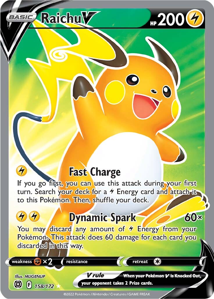 Raichu V (158/172) [Sword & Shield: Brilliant Stars] | Gear Gaming Bentonville