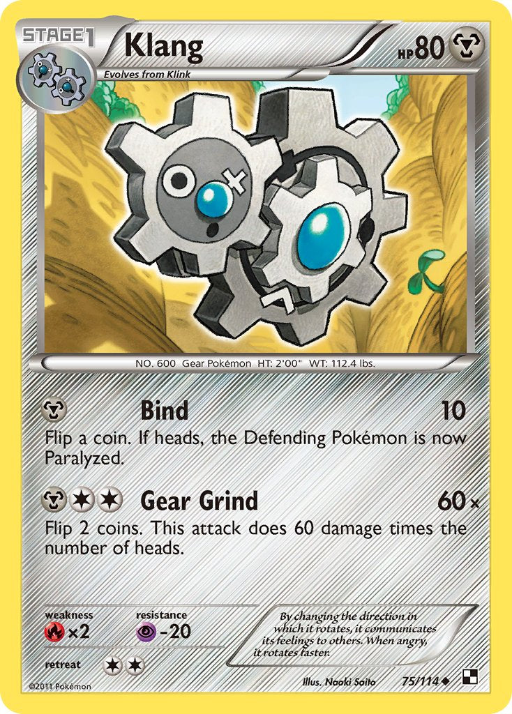 Klang (75/114) (Cracked Ice Holo) (Blister Exclusive) [Black & White: Base Set] | Gear Gaming Bentonville