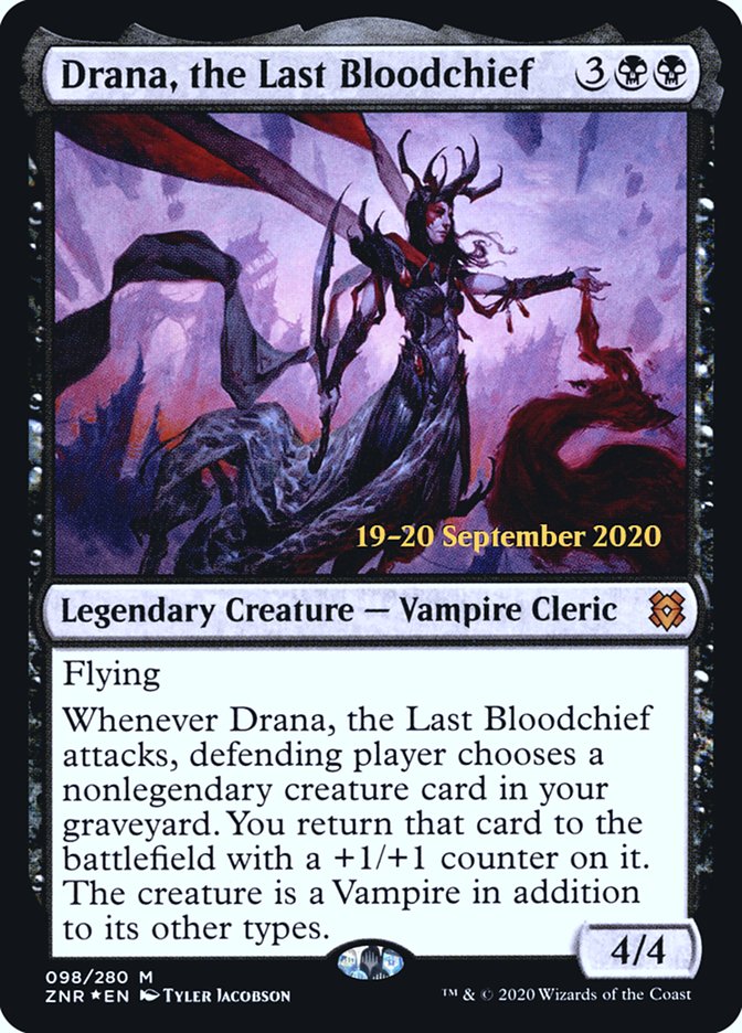 Drana, the Last Bloodchief  [Zendikar Rising Prerelease Promos] | Gear Gaming Bentonville