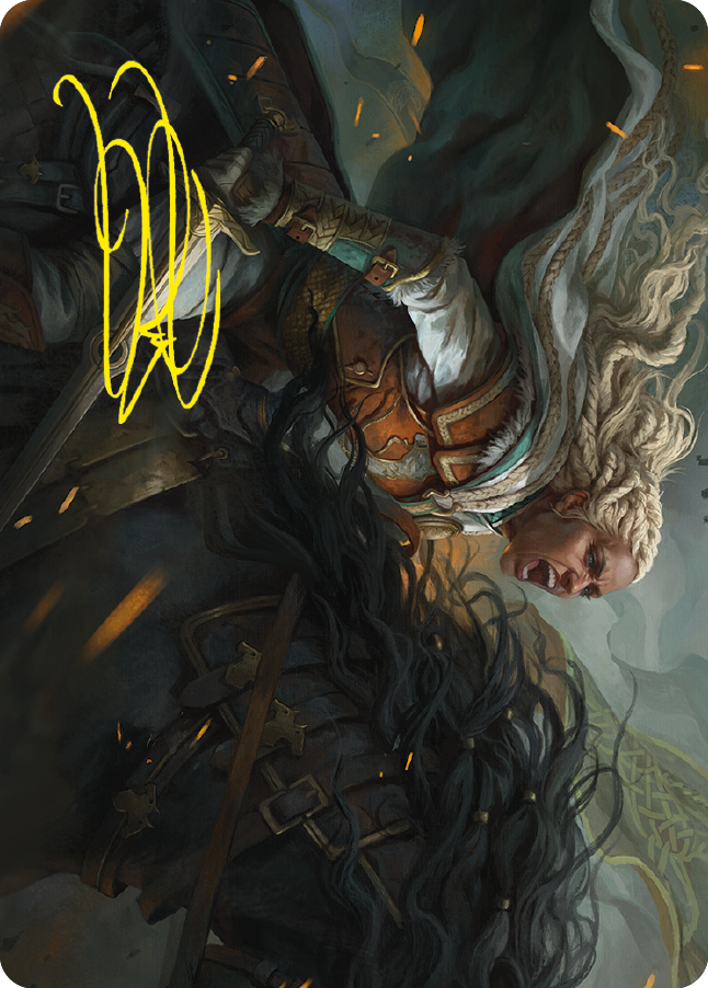 Eowyn, Fearless Knight Art Card (Gold-Stamped Signature) [The Lord of the Rings: Tales of Middle-earth Art Series] | Gear Gaming Bentonville