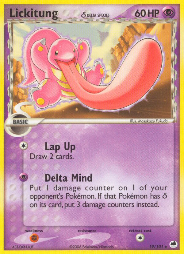 Lickitung (19/101) (Delta Species) [EX: Dragon Frontiers] | Gear Gaming Bentonville