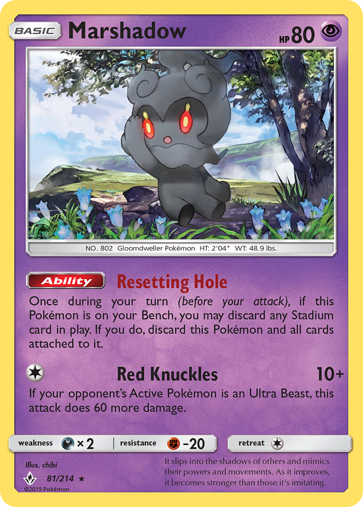 Marshadow (81/214) [Sun & Moon: Unbroken Bonds] | Gear Gaming Bentonville