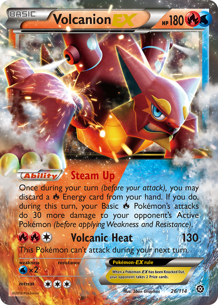 Volcanion EX (26/114) [XY: Steam Siege] | Gear Gaming Bentonville