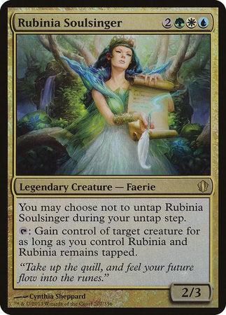 Rubinia Soulsinger (Commander 2013) [Oversize Cards] | Gear Gaming Bentonville