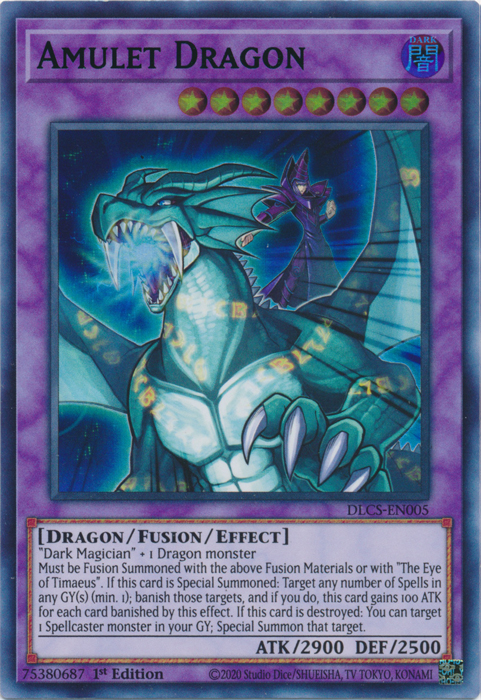 Amulet Dragon (Green) [DLCS-EN005] Ultra Rare | Gear Gaming Bentonville