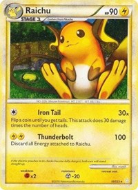 Raichu (10/123) (Cracked Ice Holo) [HeartGold & SoulSilver: Base Set] | Gear Gaming Bentonville