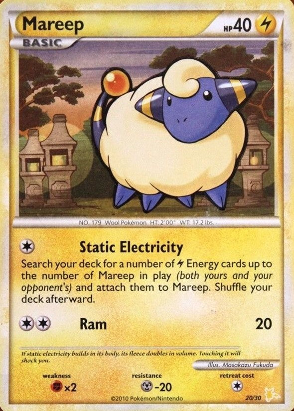 Mareep (20/30) [HeartGold & SoulSilver: Trainer Kit - Raichu] | Gear Gaming Bentonville