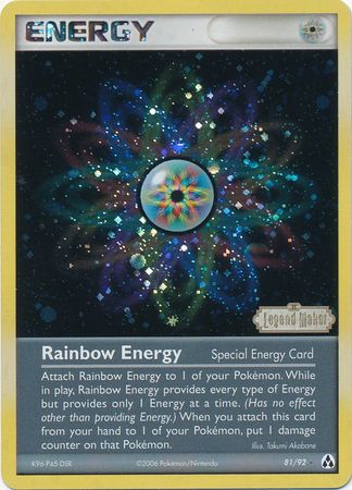 Rainbow Energy (81/92) (Stamped) [EX: Legend Maker] | Gear Gaming Bentonville