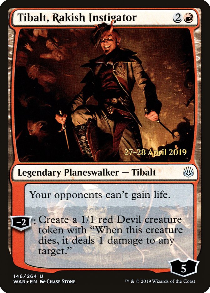 Tibalt, Rakish Instigator  [War of the Spark Prerelease Promos] | Gear Gaming Bentonville