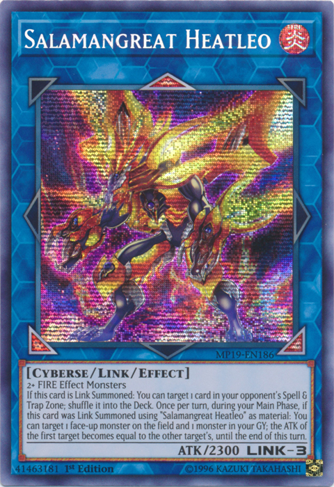 Salamangreat Heatleo [MP19-EN186] Prismatic Secret Rare | Gear Gaming Bentonville