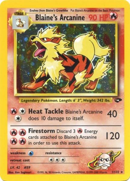 Blaine's Arcanine (1/132) [Gym Challenge Unlimited] | Gear Gaming Bentonville