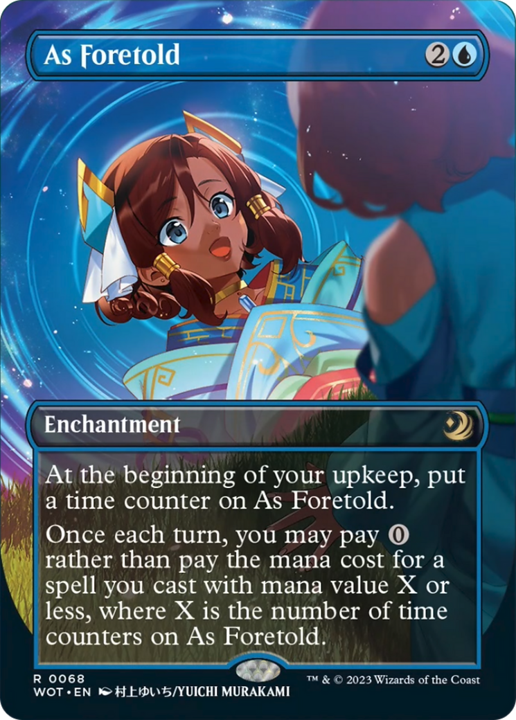 As Foretold (Anime Borderless) (Confetti Foil) [Wilds of Eldraine: Enchanting Tales] | Gear Gaming Bentonville