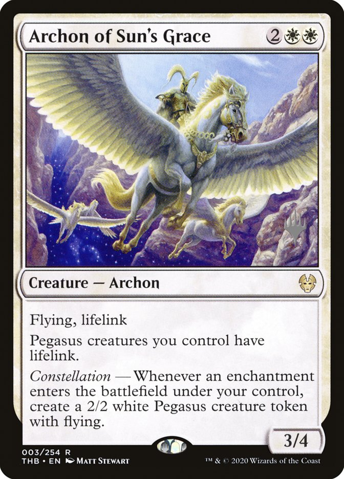 Archon of Sun's Grace (Promo Pack) [Theros Beyond Death Promos] | Gear Gaming Bentonville