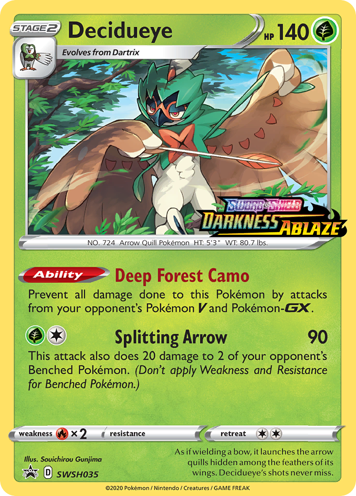 Decidueye (SWSH035) (Prerelease Promo) [Sword & Shield: Black Star Promos] | Gear Gaming Bentonville