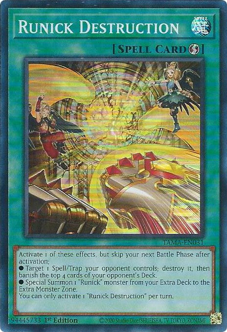 Runick Destruction [TAMA-EN031] Super Rare | Gear Gaming Bentonville