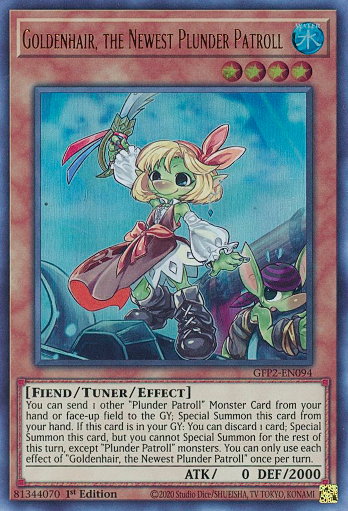 Goldenhair, the Newest Plunder Patroll [GFP2-EN094] Ultra Rare | Gear Gaming Bentonville