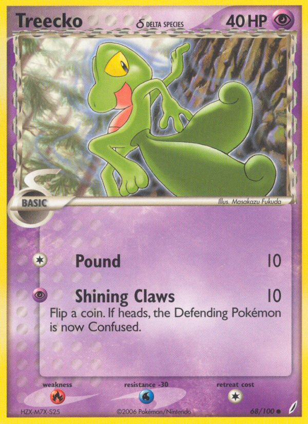 Treecko (68/100) (Delta Species) [EX: Crystal Guardians] | Gear Gaming Bentonville