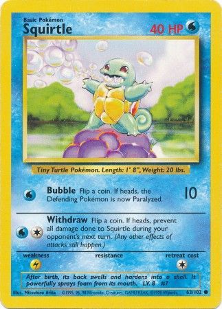 Squirtle (63/102) [Base Set Unlimited] | Gear Gaming Bentonville