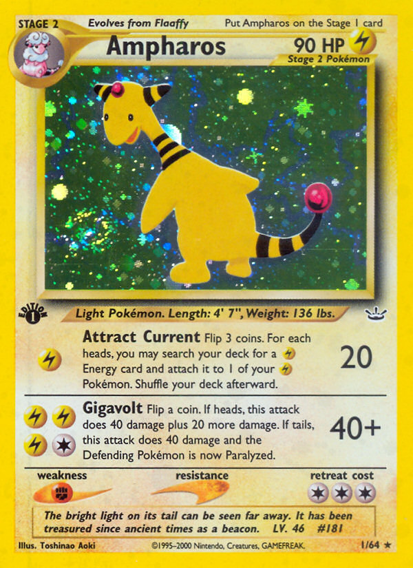 Ampharos (1/64) [Neo Revelation 1st Edition] | Gear Gaming Bentonville