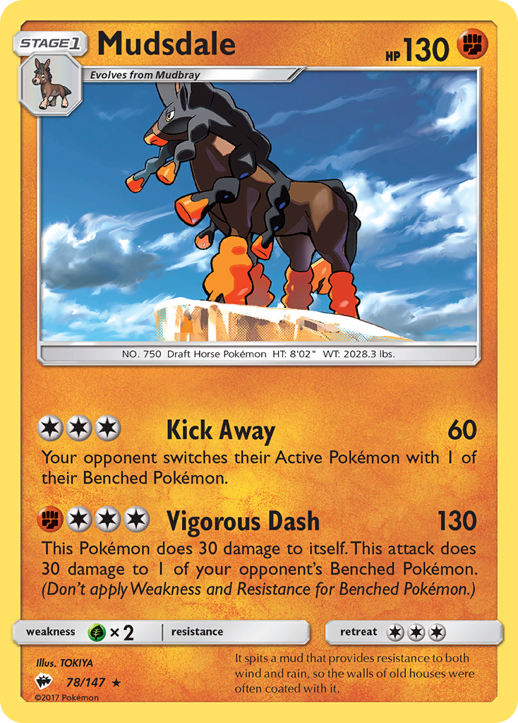 Mudsdale (78/147) [Sun & Moon: Burning Shadows] | Gear Gaming Bentonville