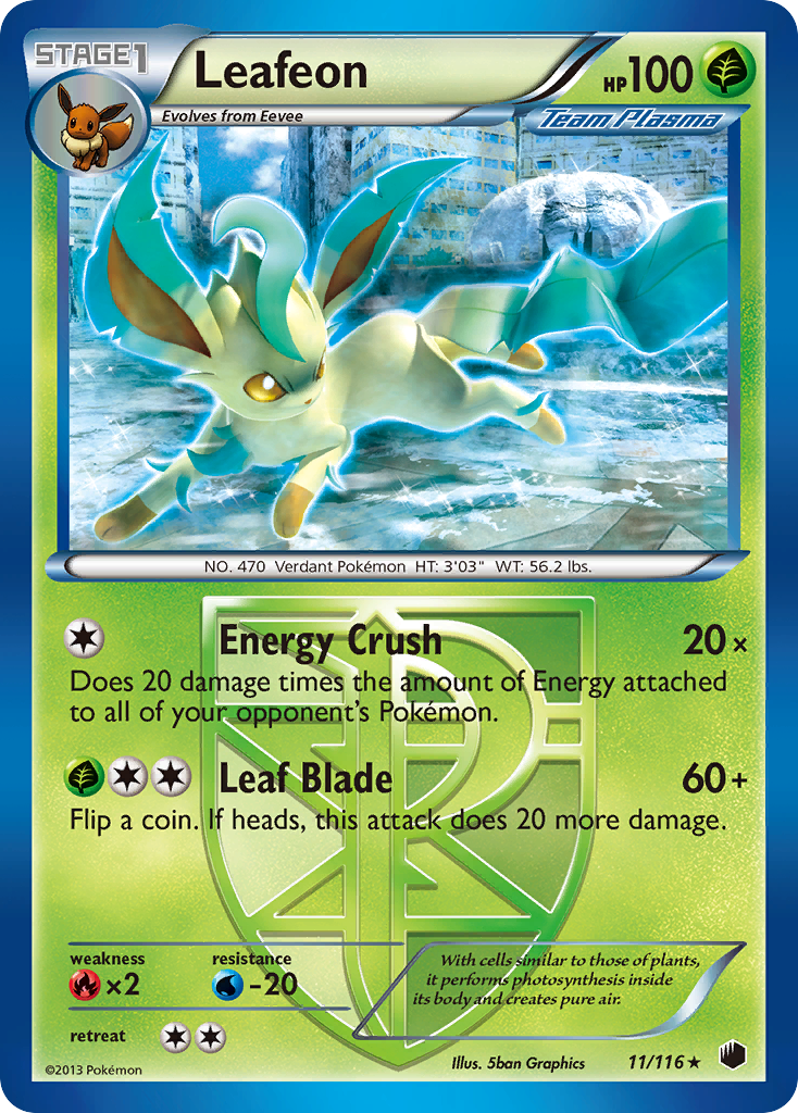 Leafeon (11/116) [Black & White: Plasma Freeze] | Gear Gaming Bentonville