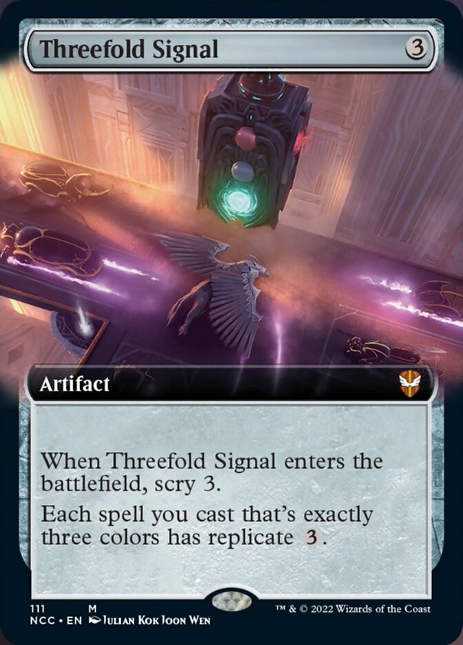 Threefold Signal (Extended Art) [Streets of New Capenna Commander] | Gear Gaming Bentonville