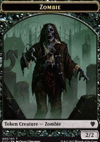 Zombie (005) // Gold (010) Double-sided Token [Commander 2017 Tokens] | Gear Gaming Bentonville