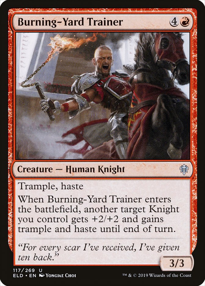 Burning-Yard Trainer [Throne of Eldraine] | Gear Gaming Bentonville