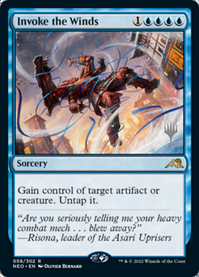 Invoke the Winds (Promo Pack) [Kamigawa: Neon Dynasty Promos] | Gear Gaming Bentonville