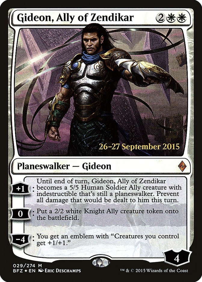 Gideon, Ally of Zendikar  [Battle for Zendikar Prerelease Promos] | Gear Gaming Bentonville