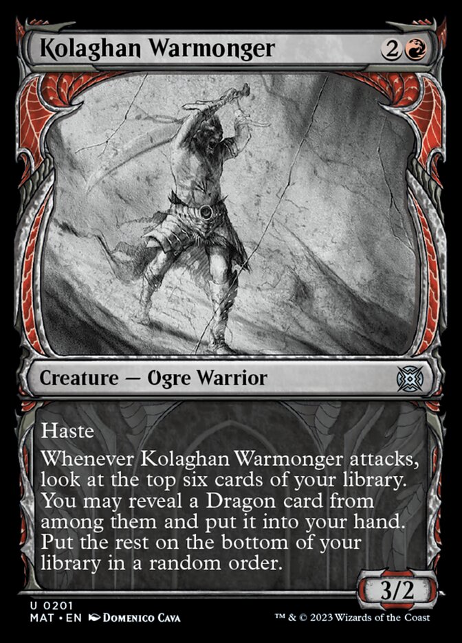 Kolaghan Warmonger (Showcase Halo Foil) [March of the Machine: The Aftermath] | Gear Gaming Bentonville