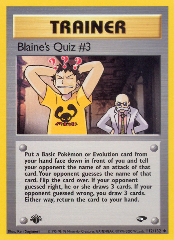 Blaine's Quiz #3 (112/132) [Gym Challenge 1st Edition] | Gear Gaming Bentonville