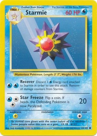 Starmie (64/102) [Base Set Unlimited] | Gear Gaming Bentonville