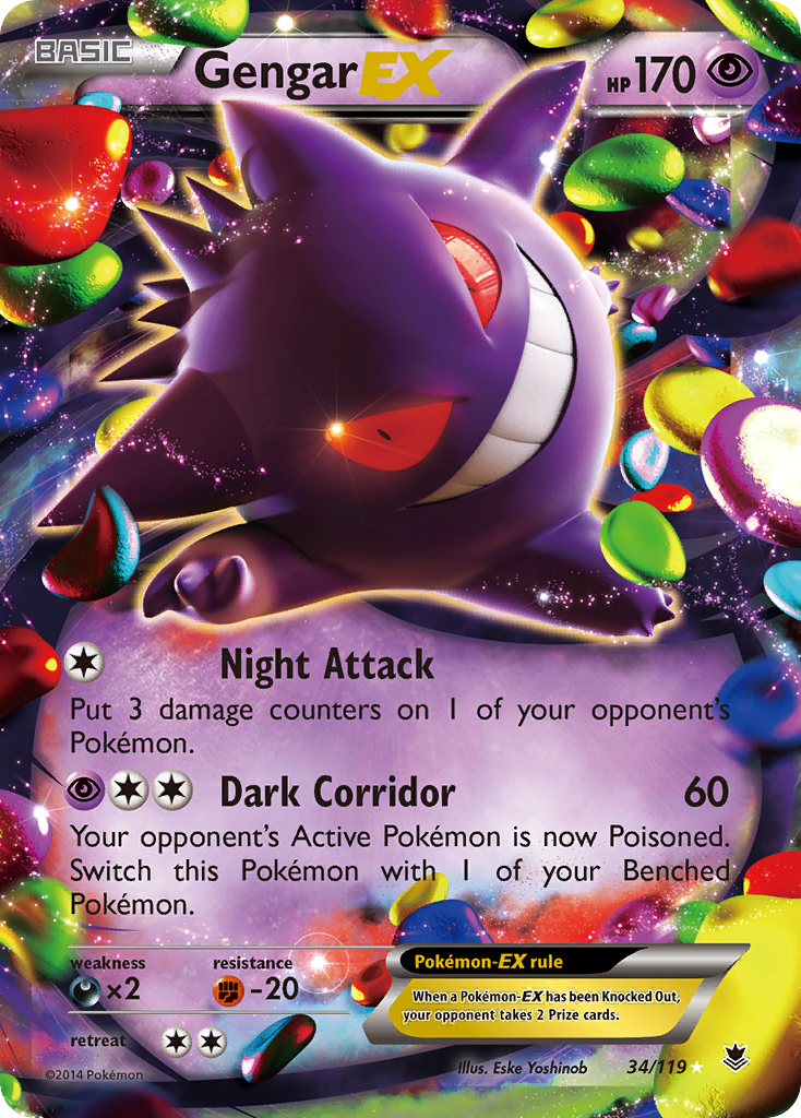 Gengar EX (34/119) [XY: Phantom Forces] | Gear Gaming Bentonville