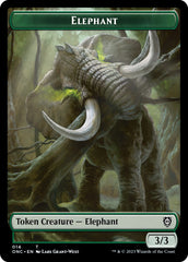 Human Soldier // Elephant Double-Sided Token [Phyrexia: All Will Be One Commander Tokens] | Gear Gaming Bentonville