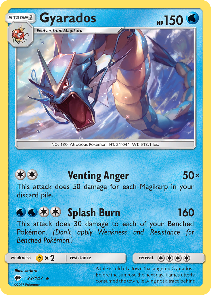 Gyarados (33/147) [Sun & Moon: Burning Shadows] | Gear Gaming Bentonville