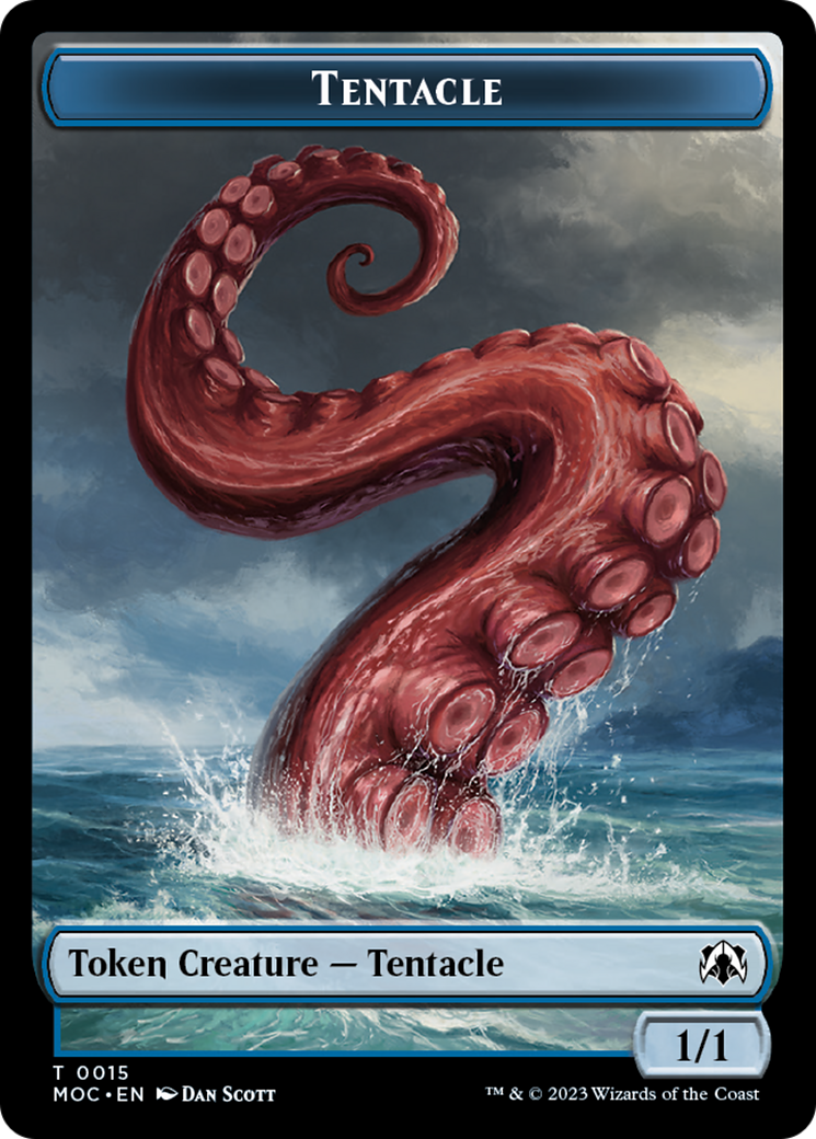 Tentacle // Human (26) Double-Sided Token [March of the Machine Commander Tokens] | Gear Gaming Bentonville