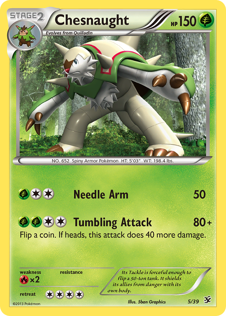 Chesnaught (5/39) [XY: Kalos Starter Set] | Gear Gaming Bentonville