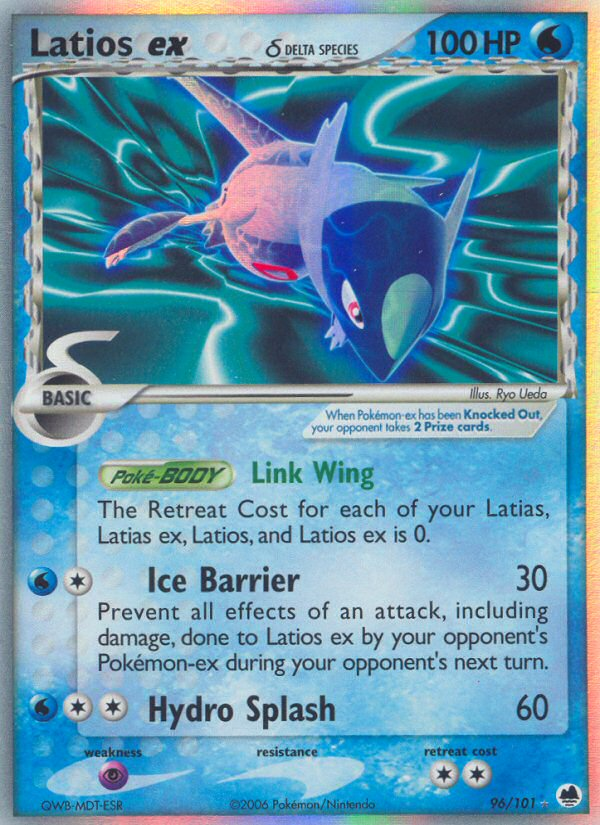 Latios ex (96/101) (Delta Species) [EX: Dragon Frontiers] | Gear Gaming Bentonville