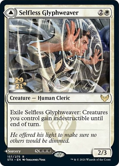 Selfless Glyphweaver // Deadly Vanity [Strixhaven: School of Mages Prerelease Promos] | Gear Gaming Bentonville