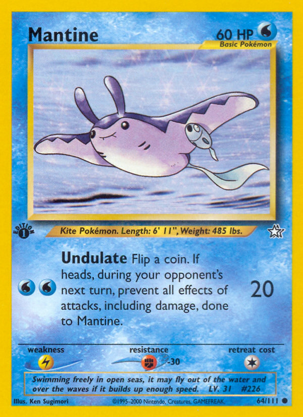 Mantine (64/111) [Neo Genesis 1st Edition] | Gear Gaming Bentonville