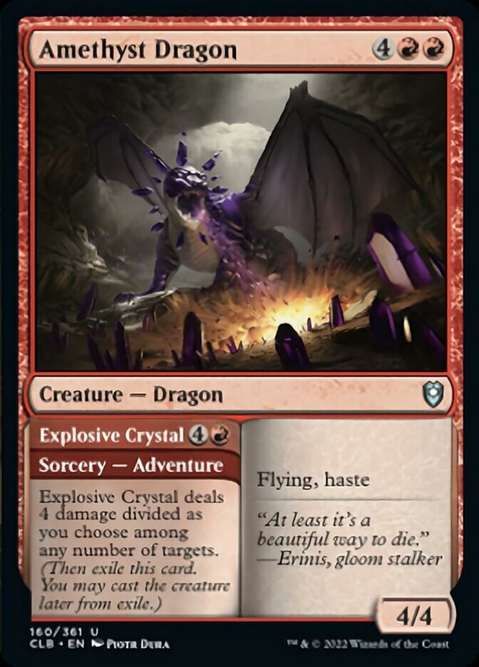 Amethyst Dragon // Explosive Crystal [Commander Legends: Battle for Baldur's Gate] | Gear Gaming Bentonville